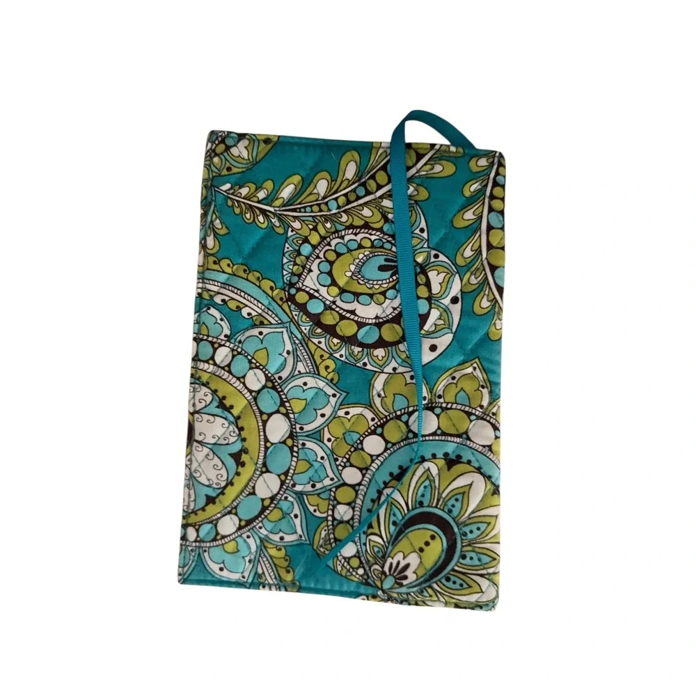 Vera Bradley Quilted Notebook Cover Agenda Planner Teal‎ Green Paisley